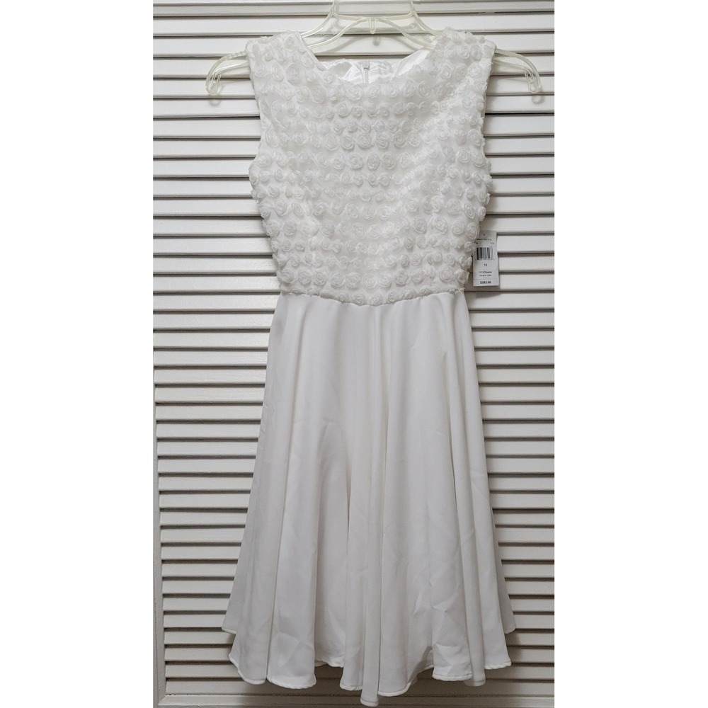 Helena & Harry IV Co Girls White Rosette Bodice Formal Dress Size 12 NWT 2178 - Picture 12 of 12